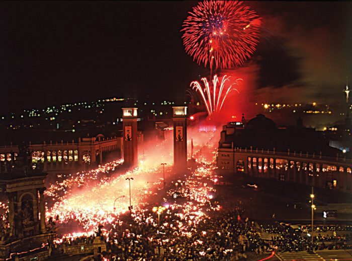 Montjuic fireworks at La Mercè in Barcelona