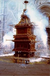 i' brindellone ovvero lo scoppio del carro la domenica di pasqua a Firenze